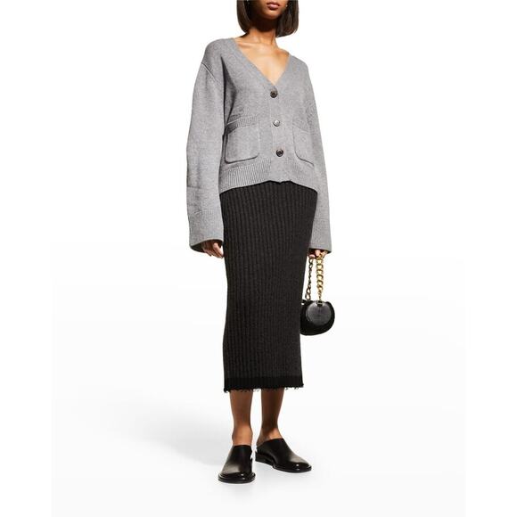 Lisa Yang Danni Cardigan Sweater 100% Cashmere Heathered Grey Size 1 Small Med - Picture 4 of 16